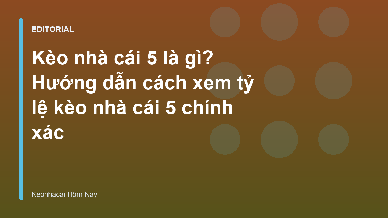 Minh họa về kèo nhà cái 5 trong cá cược bóng đá